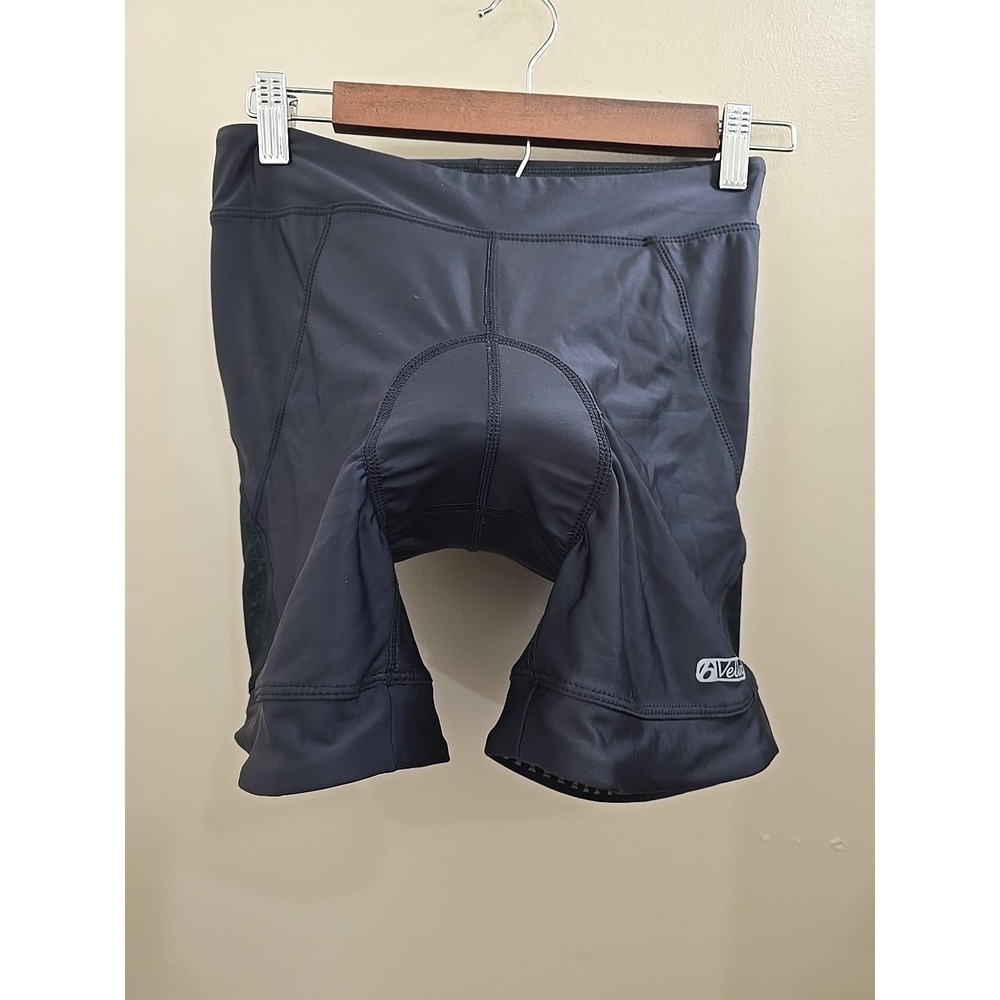 Bontrager Vella Womens MEDIUM Spin Cycling Shorts Black Padded 6" Inseam